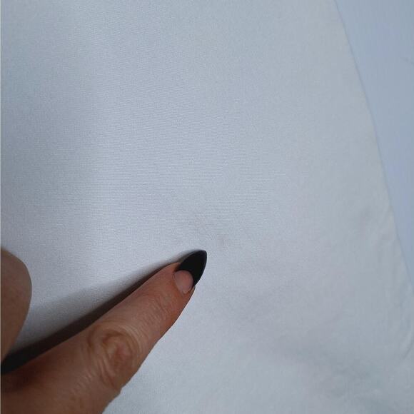 Attyre Caroline Crop Pull On Pants 10 White Rhinestone Cut Out Ankle Stretch - Picture 5 of 7